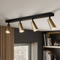 Lucande ceiling light Angelina, 4-bulb, brass/gold