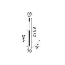 Ideallux Ideal Lux LED hanging light Ultrathin Round 40 cm black DALI