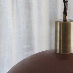 PR Home pendant light Alton, Ø 60 cm, rust-coloured, metal, E27