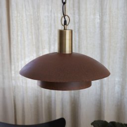 PR Home Bolton pendant light, Ø 45 cm, rust-coloured, metal