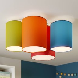 TK Lighting Mona ceiling light, 4-bulb, multicoloured