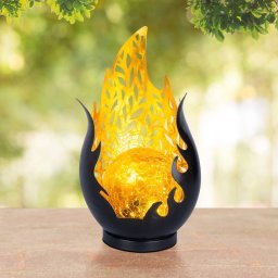 Globo LED table lamp 36534, black, gold, metal, glass