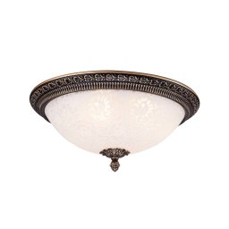 Maytoni ceiling lamp Pascal, bronze antique Ø 37 cm glass/metal