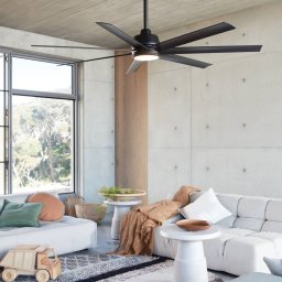 Beacon Lighting Beacon ceiling fan with light Atlanta, black, quiet