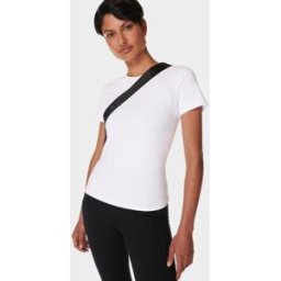 Sweaty Betty Essential Sculpt Short Sleeve Top White womens