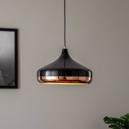 Opviq Hanging light Yildo 253-S 1-bulb Ø36cm black/copper
