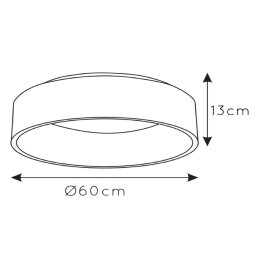 Lucide Talowe LED ceiling light, white, Ø 60 cm