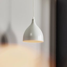 Luminex Nanu hanging light in light grey metal with 1 bulb