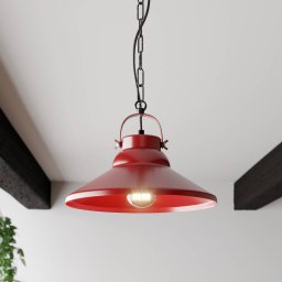 Luminex Iron pendant light, red