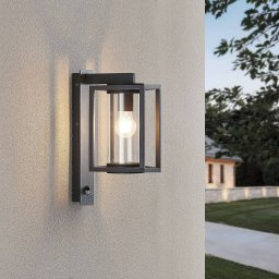 Lucande outdoor wall lamp Ferda, set of 2, anthracite sensor IP44