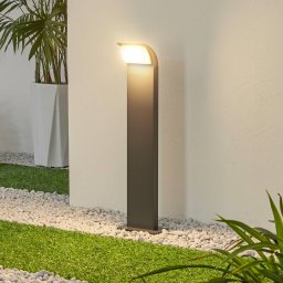 Lucande LED pedestal light Tinna, 60 cm, anthracite, IP65