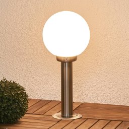 Lindby Vedran pillar light, height 45 cm, PMMA, stainless steel