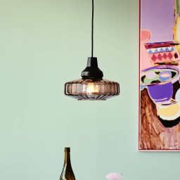 DESIGN BY US New Wave Optic pendant light, smoky grey