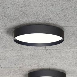 LOOM DESIGN LED ceiling light Lucia, black, Ø 45 cm aluminium