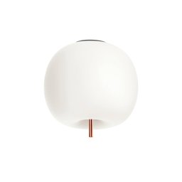 kdln Kushi ceiling lamp, copper-coloured/white, Ø 16 cm, glass
