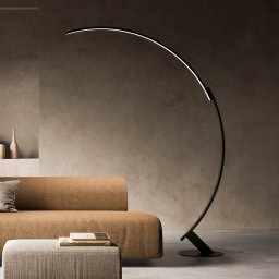 kdln LED floor lamp Kyudo, black, height 212 cm