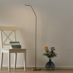 Steinhauer Adjustable LED floor lamp Zenith, dimmer, steel