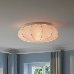 Nordlux Aeron ceiling light, textile, white, diameter 60 cm