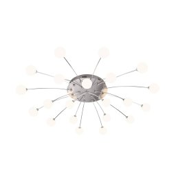 Trio Lighting Bullet LED ceiling lamp, 21-light, nickel/white