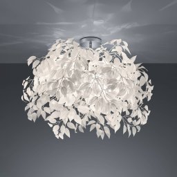 Reality Leuchten Leavy ceiling lamp, chrome/white, Ø 70 cm, plastic