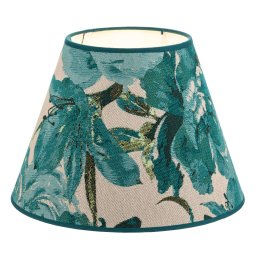 Duolla Sofia lampshade, height 21 cm, turquoise floral pattern