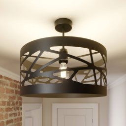 SIGMA Ceiling lamp module Frez patterned shade Ø39cm black