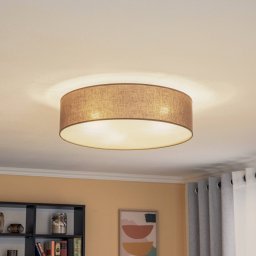 Euluna Roller blanket, earth-coloured fabric shade, Ø50cm