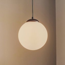 Eko-Light Lima hanging light, opal glass, black, 1-bulb