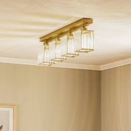 Avonni Ceiling light AV-1795-4EY 4-bulb beam, antique gold