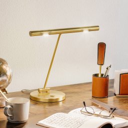 Knapstein Smart LED table lamp Glimmer, brass