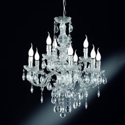 Reality Leuchten Perdita chandelier with chrome look