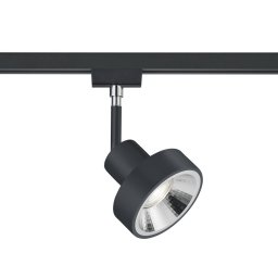 Trio Lighting DUOline 780701 track spotlight, Ø 11cm, black, 2-phase, GU10