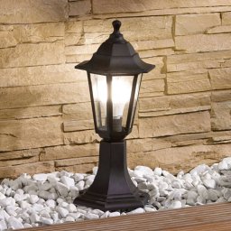 Lindby Nane pillar light, 42cm, lantern, seawater resistant, E27