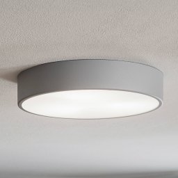 TEMAR LIGHTING Cleo 400 ceiling lamp, grey, sensor, IP20, Ø 40 cm, metal