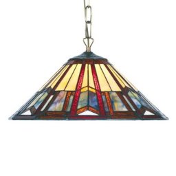 Artistar Hanging light LILLIE, Tiffany-style 1 x E27