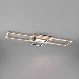 Trio Lighting Irvine LED ceiling light, CCT, dimmable, brass