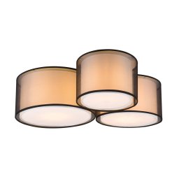 Trio Lighting Burton ceiling light, 65x55cm, three lampshades