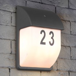 Trio Lighting Mersey house number light with twilight sensor