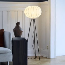 PR Home Base floor lamp, bronze, height 125 cm, textile