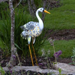 STAR TRADING Heron LED solar light as a heron figure