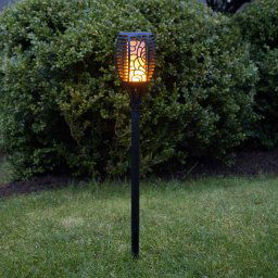 STAR TRADING Flame LED solar lamp, three usage options, 54 cm