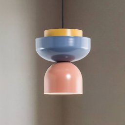 ALDEX Ulia pendant light, coral/blue/yellow