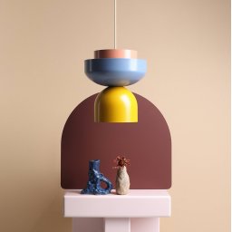 ALDEX Ulia pendant light, yellow/blue/coral