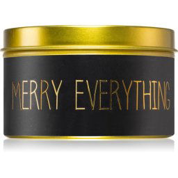 My Flame Warm Cashmere Merry Everything & Happy Always scented candle in a tin 8x4,5 cm