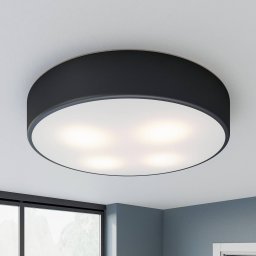 TEMAR LIGHTING Cleo ceiling light, Ø 50 cm, IP20, black, metal, E27