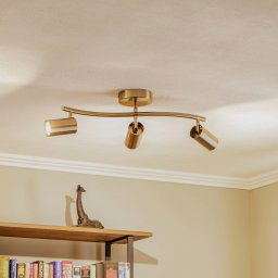 Lucea Ceiling spotlight Spotte, antique brass, 3-bulb