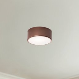 TEMAR LIGHTING Cleo ceiling light, Ø 20 cm, IP54, copper-coloured, metal, E27