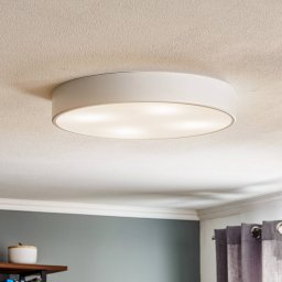 TEMAR LIGHTING Cleo 500 ceiling lamp, white, sensor, IP20, Ø 50 cm, metal