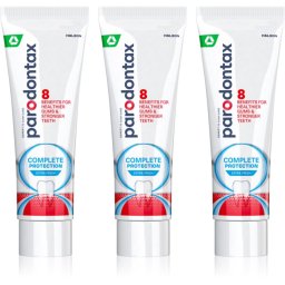 Parodontax Complete Protection Extra Fresh Fluoride Toothpastes for healthy teeth and gums 3x75 ml