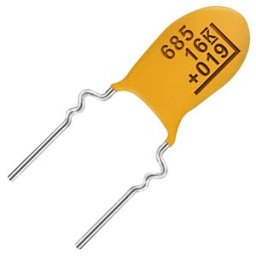 KEMET T350 2,2U 25 - Tantalum, wired, 2.2µF, 25V, 125°C